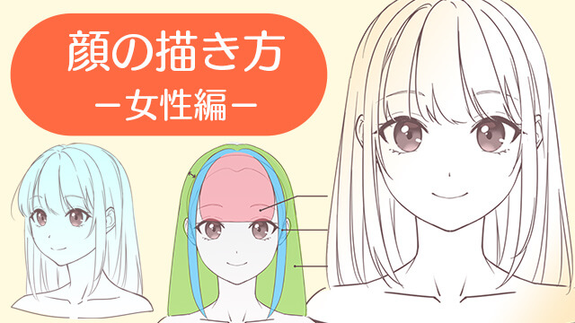 基本から学ぶ 顔の描き方講座 女性編 お絵かき講座パルミー
